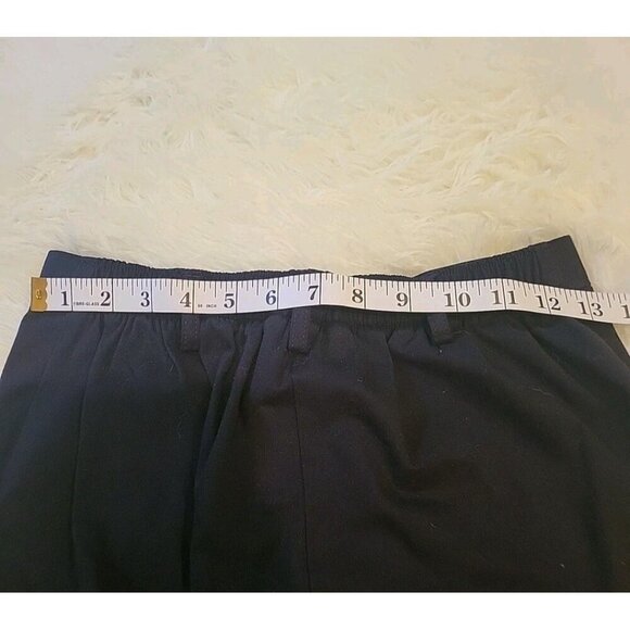 New Lands End Womens Mid Rise Straight Leg Navy Blue Pant 2 Elastic Waistband - Picture 7 of 9